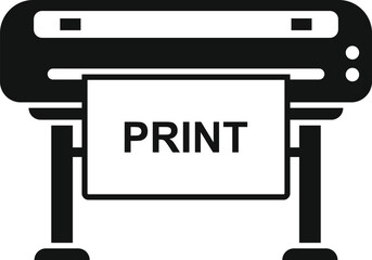 Canvas Print - Service plotter icon simple vector. Digital print. Industry paint