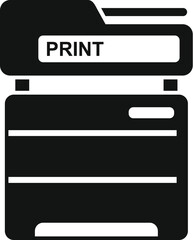 Poster - Office printer icon simple vector. Digital print. Copy paint