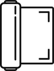 Poster - plotter paper roll icon outline vector. digital print. service shop