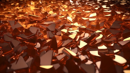 Wall Mural - orange glass fragments abstract background (ai generated)