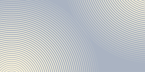 Poster - abstract geometric background. Parts of a circle from lines of different thicknesses on a blue background. Great for cover, advertising, social media, wallpaper, web