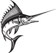 Marlin silhouette icon Vector Illustration