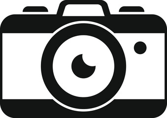 Poster - Hike camera icon simple vector. Travel equipment. Trip vacation