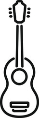 Poster - camp guitar icon outline vector. travel equipment. vacation accessories