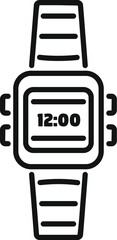 Poster - hike smartwatch icon outline vector. travel equipment. hiking adventure
