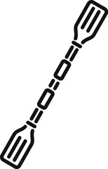 Poster - kayak paddle icon outline vector. travel trip. camp adventure