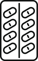 Poster - pills icon outline vector. travel equipment. summer tourism