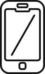 Poster - hike smartphone icon outline vector. travel equipment. hiking map