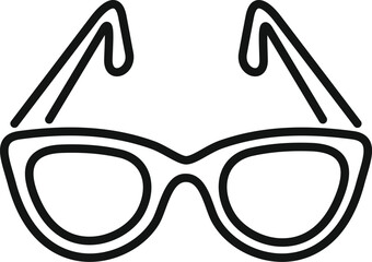 Poster - hike sunglasses icon outline vector. travel activity. summer extreme