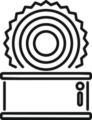 Poster - camp tin can icon outline vector. trip equipment. hiking adventure