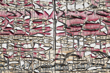 Wall Mural - Abstract background board with peeling paint. Cracks seamless black brown and white background