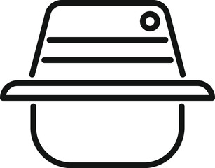Poster - camp hat icon outline vector. trip compass. activity extreme