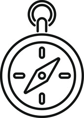 Poster - travel compass icon outline vector. trip equipment. sport vacation
