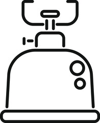 Poster - gas equipment icon outline vector. travel fire. camp food