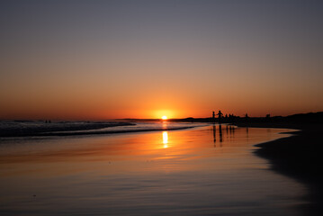 Canvas Print - Birubi Beach at sunset