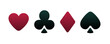 spades hearts clubs diamonds symbol icon - poker blackjack casino - durak bridge skat - lucky four aces playing card club