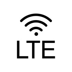 Poster - lte network vector icon flat illustation on white background. 