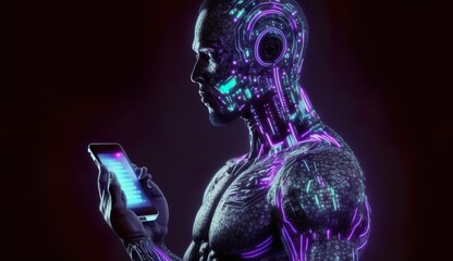 Wall Mural - Generative AI
futuristic, digital, cybertech, matrix, hologram, high-tech, systems, world tech, cybernet, 