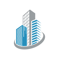 Wall Mural - building logo design vector