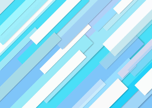 斜めにした四角形で組み合わせた抽象的な青い背景素材