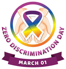 Wall Mural - zero discrimination day banner design