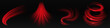 © klyaksun - Realistic set of hot air vortex effects isolated on transparent background. Vector illustration of red spiral swirls with shimmering dust particles. Symbol of heating, magic power, conditioning system