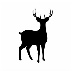 deer silhouette vector a clip art simple design , Abstract, logo, line logo, icon, vector design. symbol logo, concept for design. 