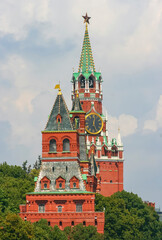 Moscow Kremlin and St. Basil's Cathedral, Moscow, Russia. Old Red Square is the main tourist attraction in Moscow and Russia.