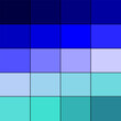Blue shades color palette. abstract blue background with square tiles.