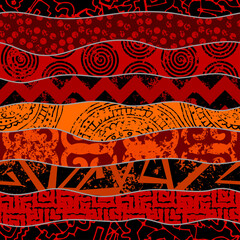 Poster - Vector ethnic tribal pattern. Seamless art image.