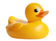 Yellow rubber duck cut out. Based on Generative AI