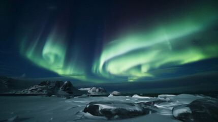 aurora borealis above the clouds