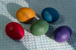 group of painted eaaster eggs on table