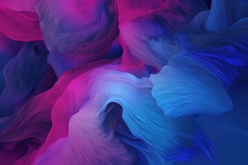 Poster - Dynamic Blue and Magenta color splash fine art in the dark background. Generative AI