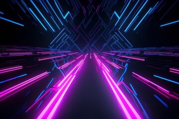 Poster - Abstract circular geometric background. Circular geometric centric motion pattern. Starburst dynamic lines or rays. Generative ai