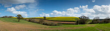 Panoramic Landscape, Dart Valley, Totnes, Devon, England