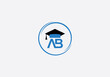 © Nasir Stock Photo - Academic education symbol and Student hat logo. Education cap monogram and Graduation cap symbol and university graduation sign