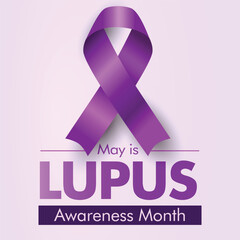 Lupus Awareness Month. May celebration for lupus education. Vector banner.