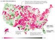 © Science RF - Population change in the USA, infographic map