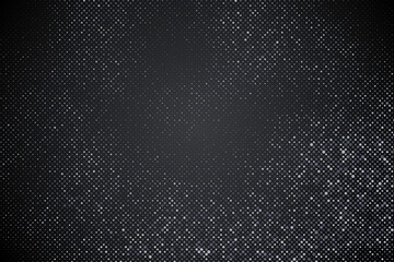 Poster - Abstract random gray gradient halftone circle texture isolated on dark background. Geometric vector shape elements pattern for presentation design. Fit for corporate, business talks