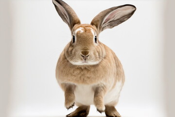 Sticker - rabbit on white background, full body with free space, Made by AI,Artificial intelligence