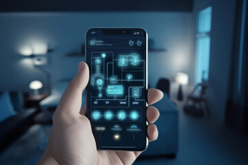 Smart home management system using augmented reality, concept future, generative ai