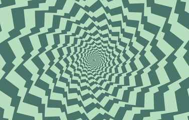 Poster - Optical illusion psychedelic hypnotic surreal abstract background. Vector illustration.