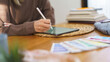 © snowing12 - Fashion design concept, Fashion designer drawing new collection clothes on tablet in home office