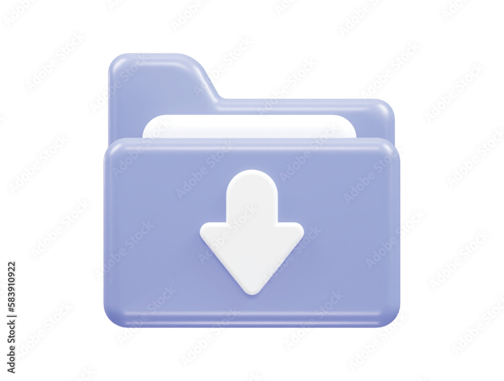 3d rendering folder icon vector illustration Stock Vector | Adobe Stock