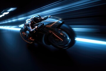 Wall Mural - Illustration of a concept Motorcycle - Artistic Interpretation - Created with Generative ai
