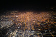 peking bei nacht aufgenommen aus dem Flugzeug 