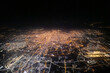peking bei nacht aufgenommen aus dem Flugzeug 