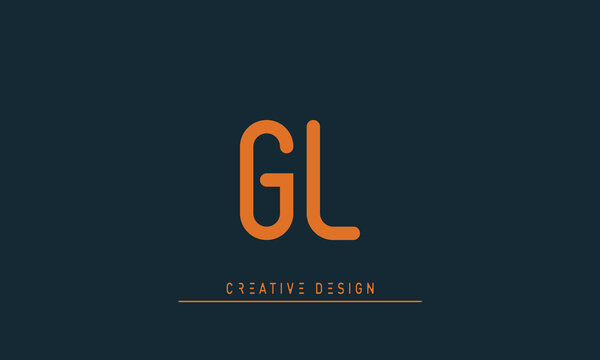 Alphabet letters Initials Monogram logo GL , LG