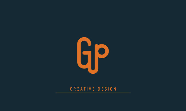 Alphabet letters Initials Monogram logo GP , PG